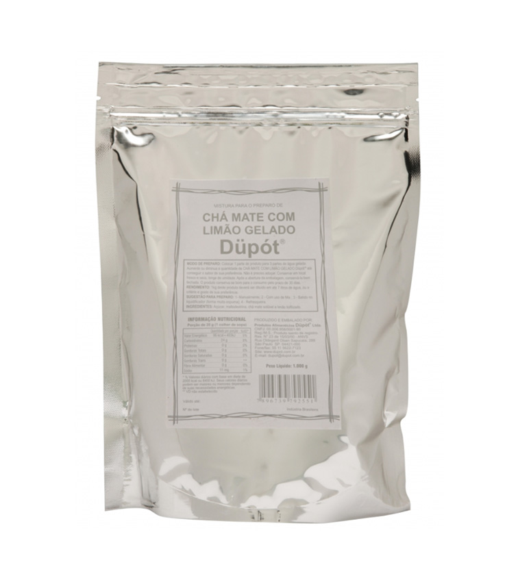 Kit com 10 Pacotes - Chá Mate com Limão Gelado Düpót 1kg (unidade)